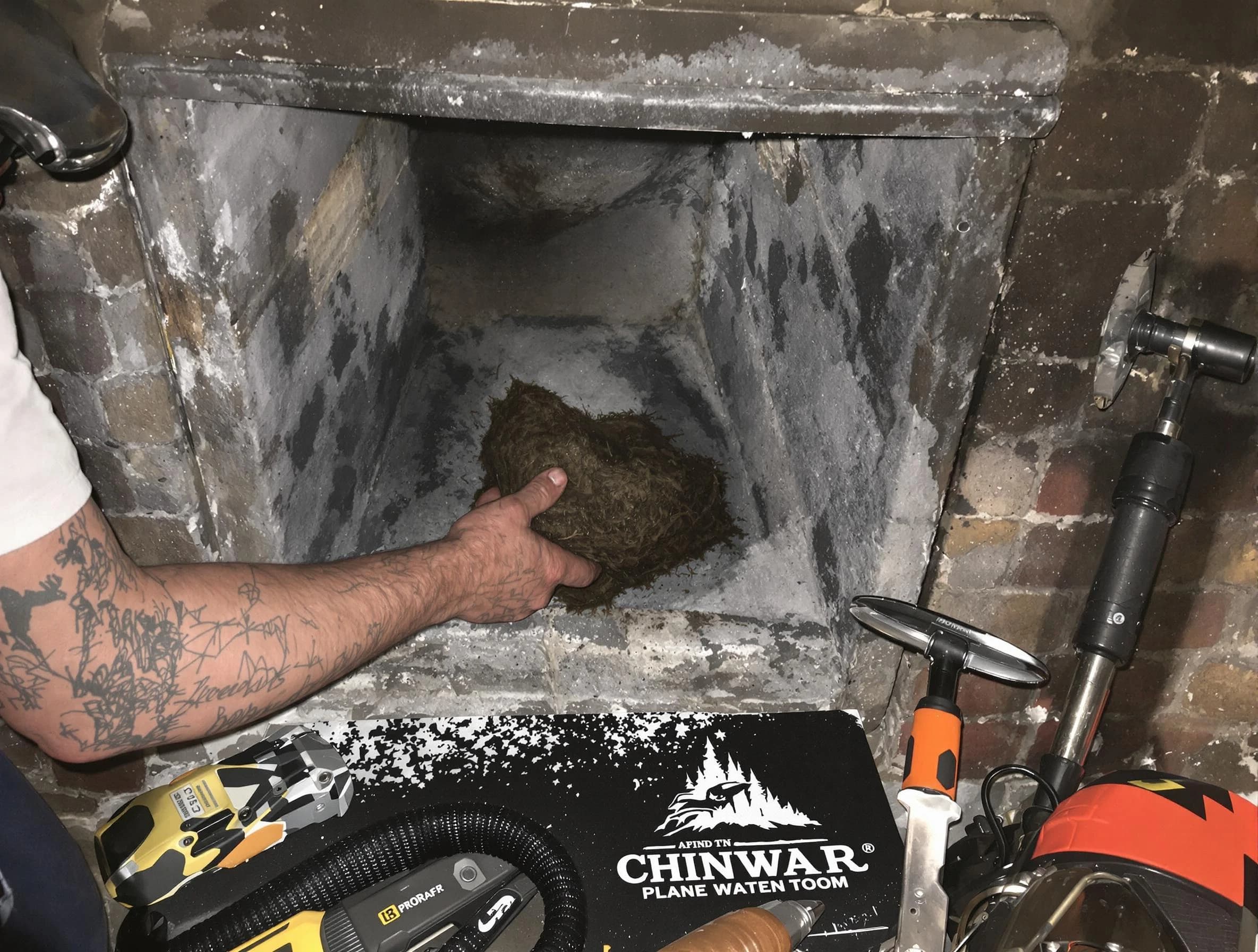 Avondale Estates Chimney Sweep safely removing debris and screening chimney in Avondale Estates, GA
