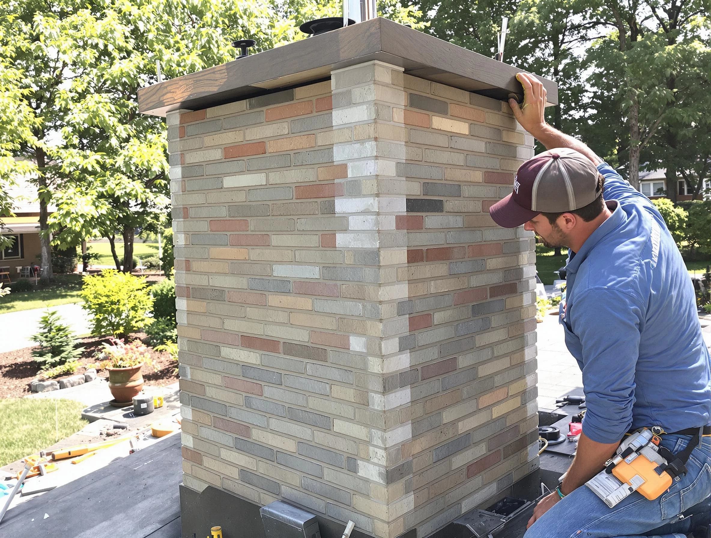 Avondale Estates Chimney Sweep completing a modern chimney remodel in Avondale Estates, GA