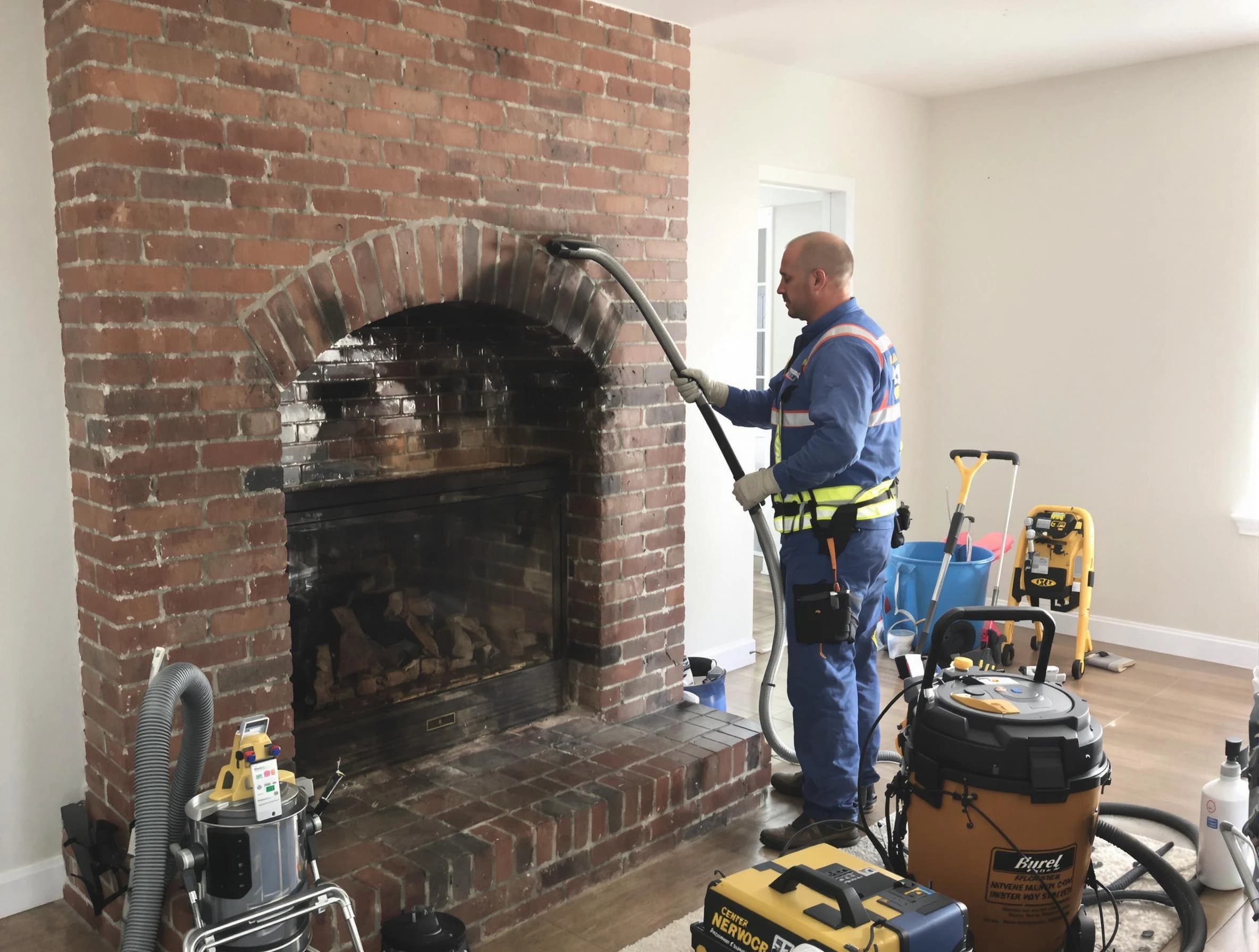 Avondale Estates Chimney Sweep expert performing detailed chimney sweep in Avondale Estates, GA