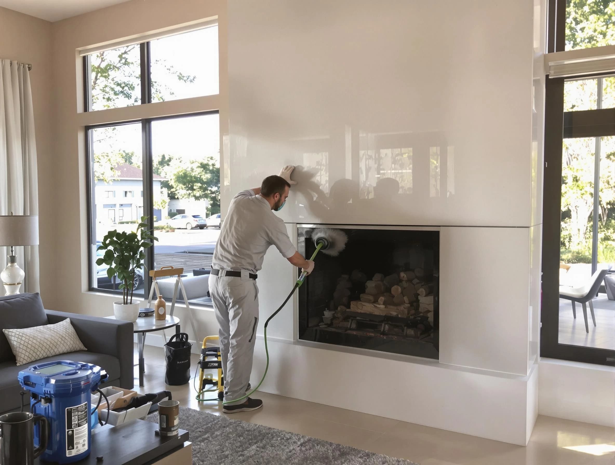 Avondale Estates Chimney Sweep performing thorough soot removal in Avondale Estates, GA