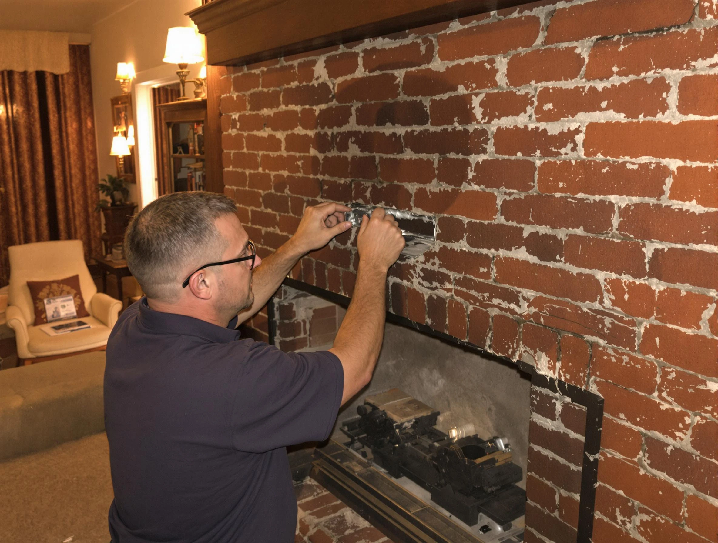 Avondale Estates Chimney Sweep expert fixing a fireplace in Avondale Estates, GA